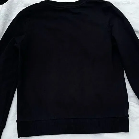 Fendi Karl Lagerfeld Karlito Embroidered Mink Fur Detail Crewneck Sweater